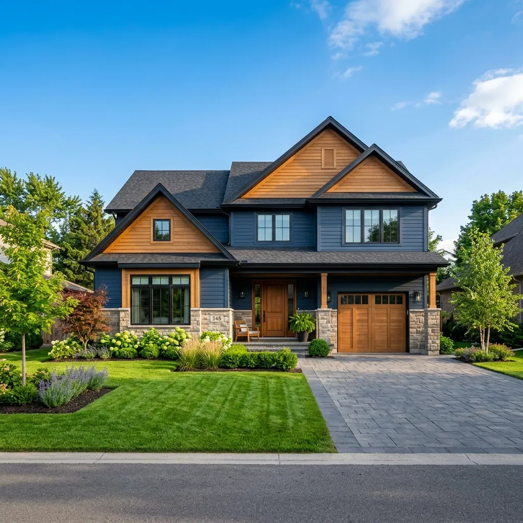 Pristine residential home exterior
